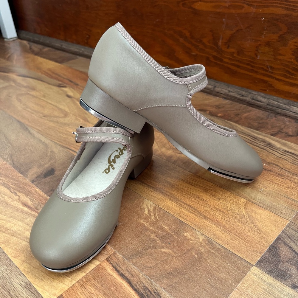 Kids Tap Dance Mary Jane Dark Tan Shoes